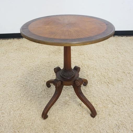 ROUND INLAID LAMP TABLE (1 of 3)