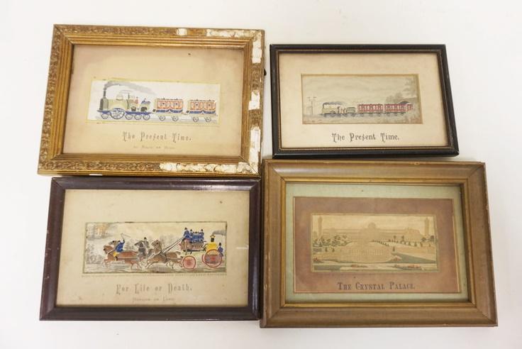 LOT OF 4 ANTIQUE STEVENGRAPHS (1 of 1)