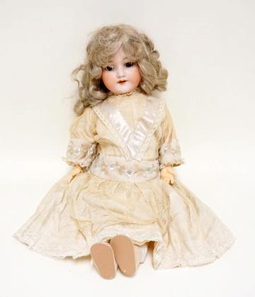 ANTIQUE GERMAN BISQUE HEAD DOLL (1 of 4)