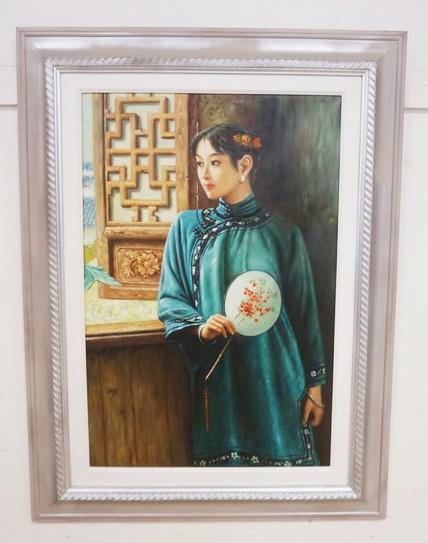 LARGE FRAMED OIL ON CANVAS (1 of 2)