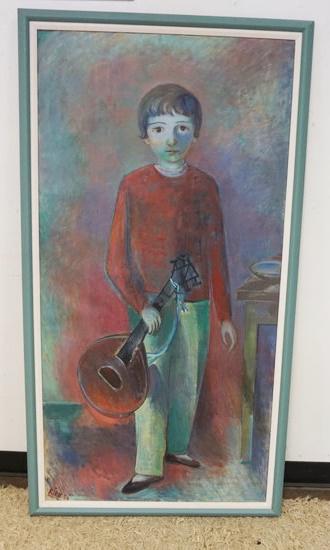 LARGE FRAMED OIL ON CANVAS (1 of 3)