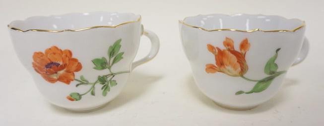 MEISSEN LOT OF 2 CUPS: MEISSEN LOT OF 2 CUPS