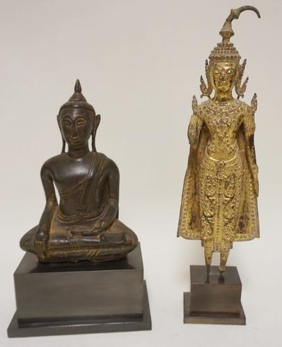 LOT OF 2 TIBETAN METAL FIGURES (1 of 4)