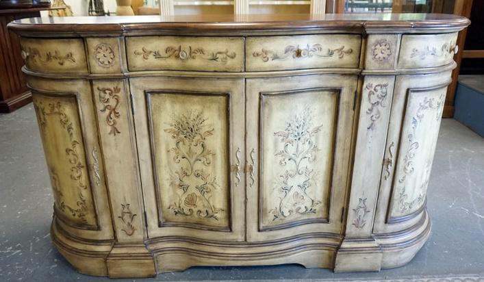 PULASKI PAINT DECORATED SIDE BOARD (1 of 2)