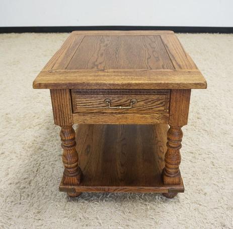 SOLID OAK ONE DRAWER STAND (1 of 3)