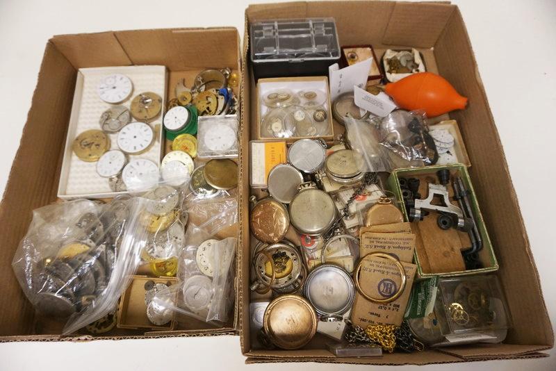 LOT OF ASSORTED POCKET WATCH PARTS (1 of 3)