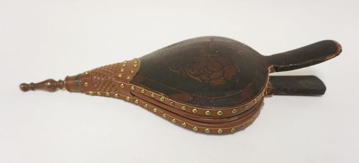 ANTIQUE PAINT DECORATED WOOD BELLOWS (1 of 2)