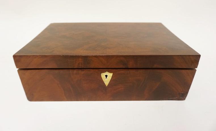 ANTIQUE MAHOGANY DOCUMENT BOX (1 of 3)