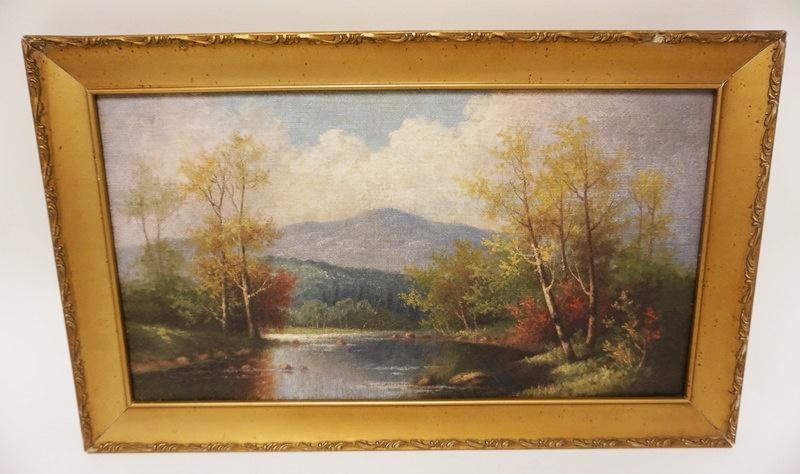 ANTIQUE OIL PAINTING LANDSCAPE (1 of 2)