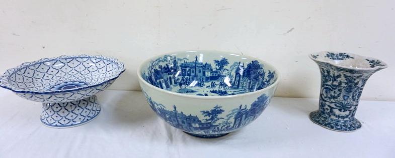 3 PIECE LOT OF ASSORTED DECORATIVE POTTERY (1 of 2)