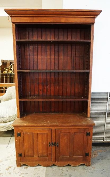 PINE CONTEMPORARY STEP BACK CUPBOARD (1 of 1)