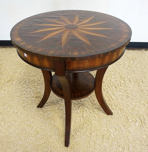 MAHOGANY ROUND LAMP TABLE (1 of 2)