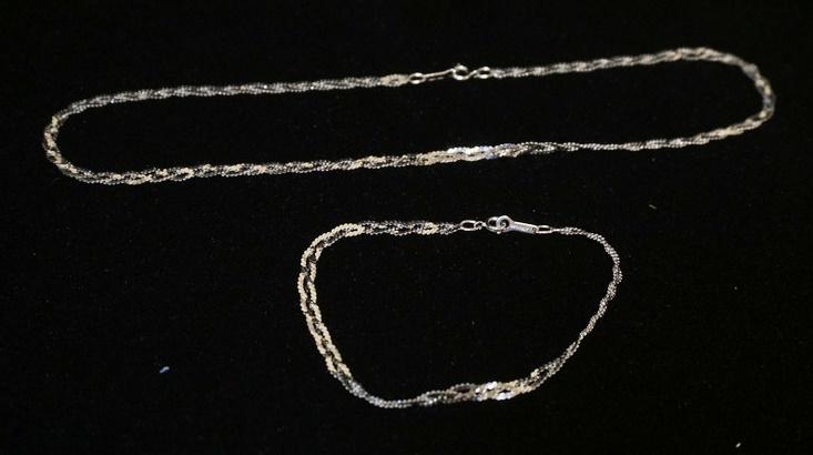 14K WHITE GOLD BRACELET & NECKLACE (1 of 2)