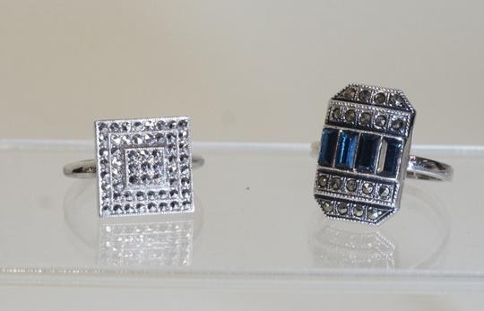 TWO STERLING & MARCASITE RINGS (1 of 3)