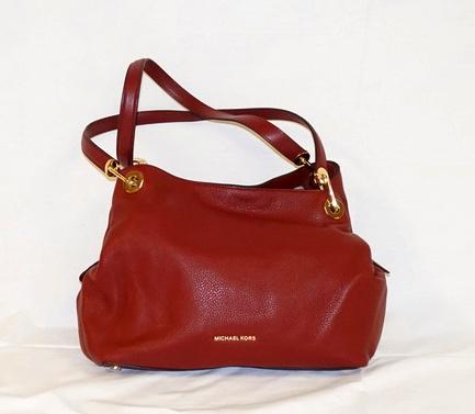 MICHAEL KORS RAVEN LARGE BRANDY SHOULDER TOTE (1 of 6)