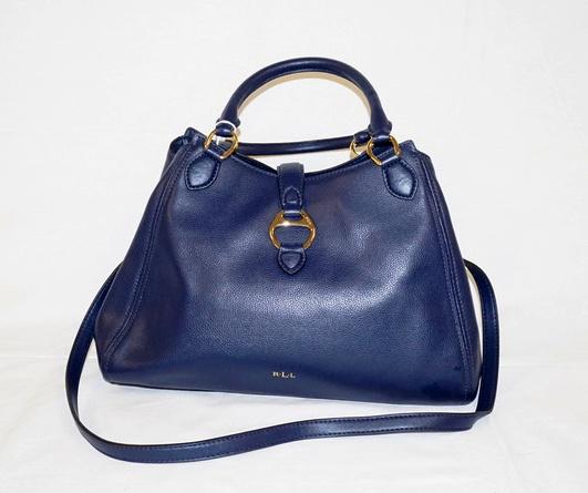 RALPH LAUREN PEBBLED LEATHER SATCHEL (1 of 5)
