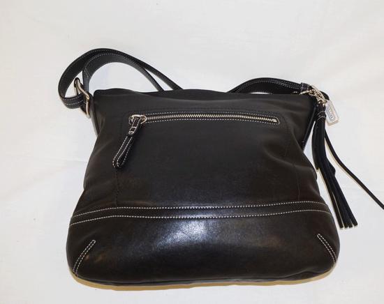 COACH SOFT BLACK LEATHER BAG (1 of 5)