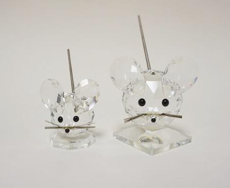 SWAROVSKI CUT CRYSTAL MICE FIGURINES (1 of 2)
