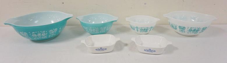 VINTAGE PYREX & CORNING 6 PIECE LOT (1 of 5)