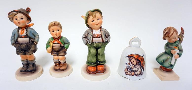GOEBEL HUMMEL FIGURINES: GOEBEL HUMMEL FIGURINES INCLUDING BELL, APPROXIMATELY 6 IN