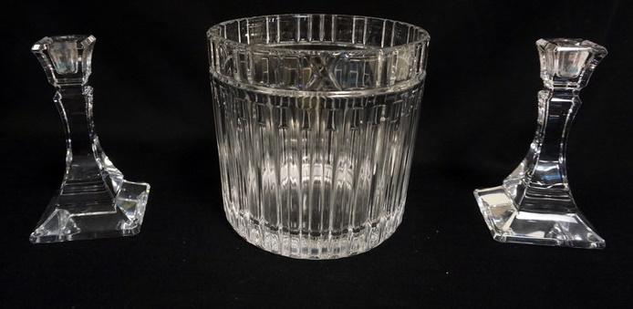 TIFFANY AND CO. ICE BUCKET AND 2 CANDLESTICKS (1 of 2)