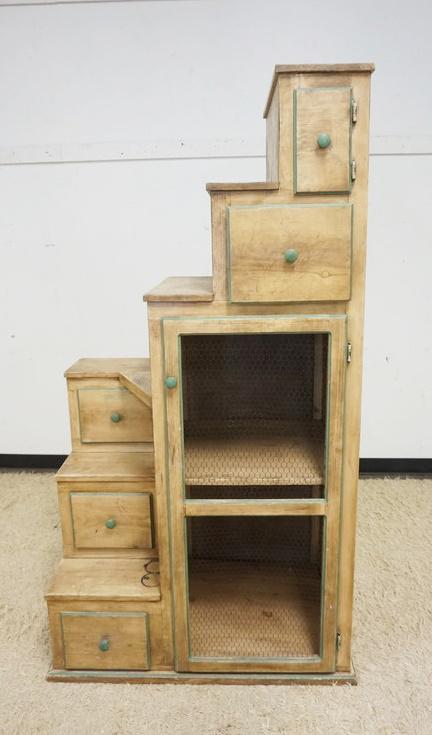 UNUSUAL STEPPED MULTI DOOR & DRAWER CABINET (1 of 2)