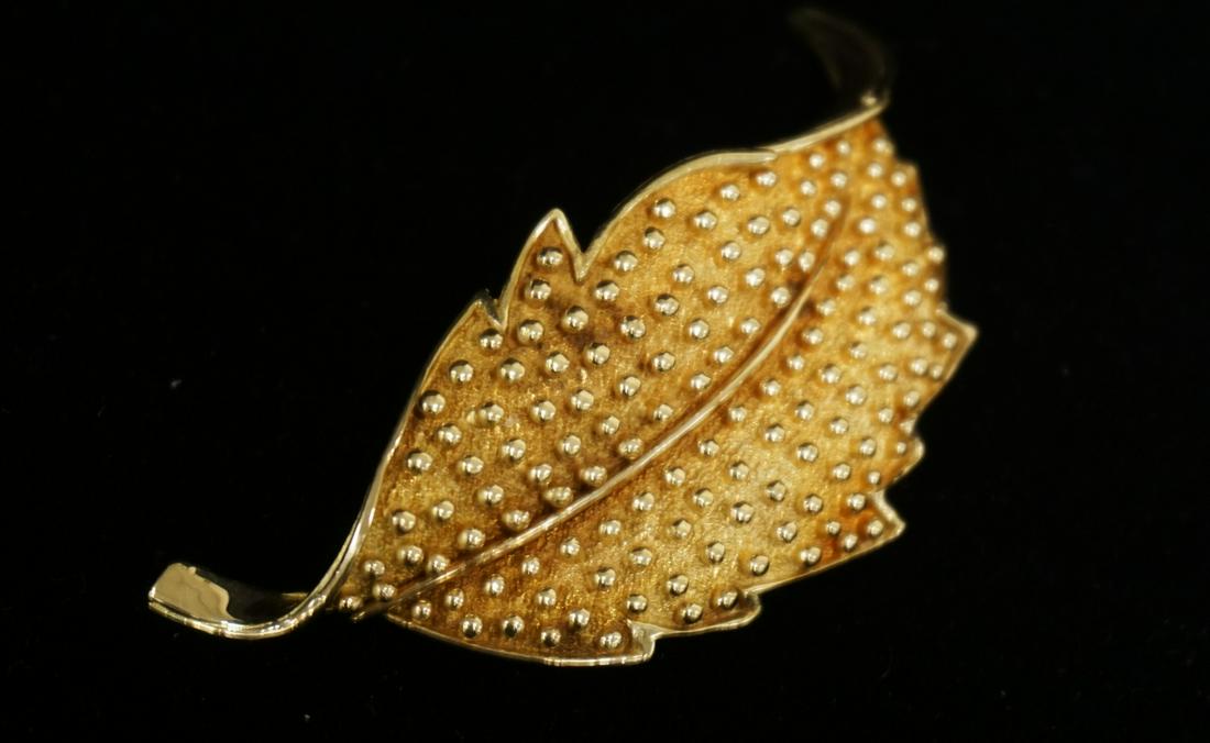 14K GOLD LEAF PIN (1 of 4)