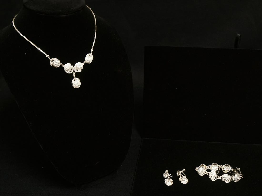 STERLING & MARCASITE JEWELRY SET (1 of 3)