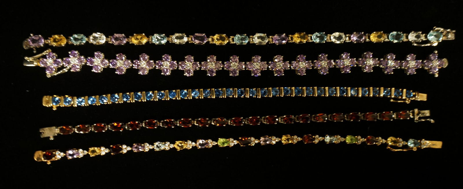 LOT OF 5 STERLING SILVER BRACELETS (1 of 2)