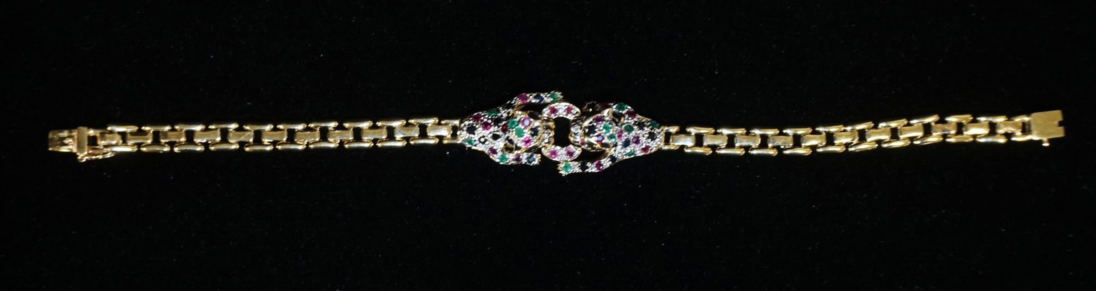 14KT YELLOW GOLD JAGUAR BRACELET (1 of 4)