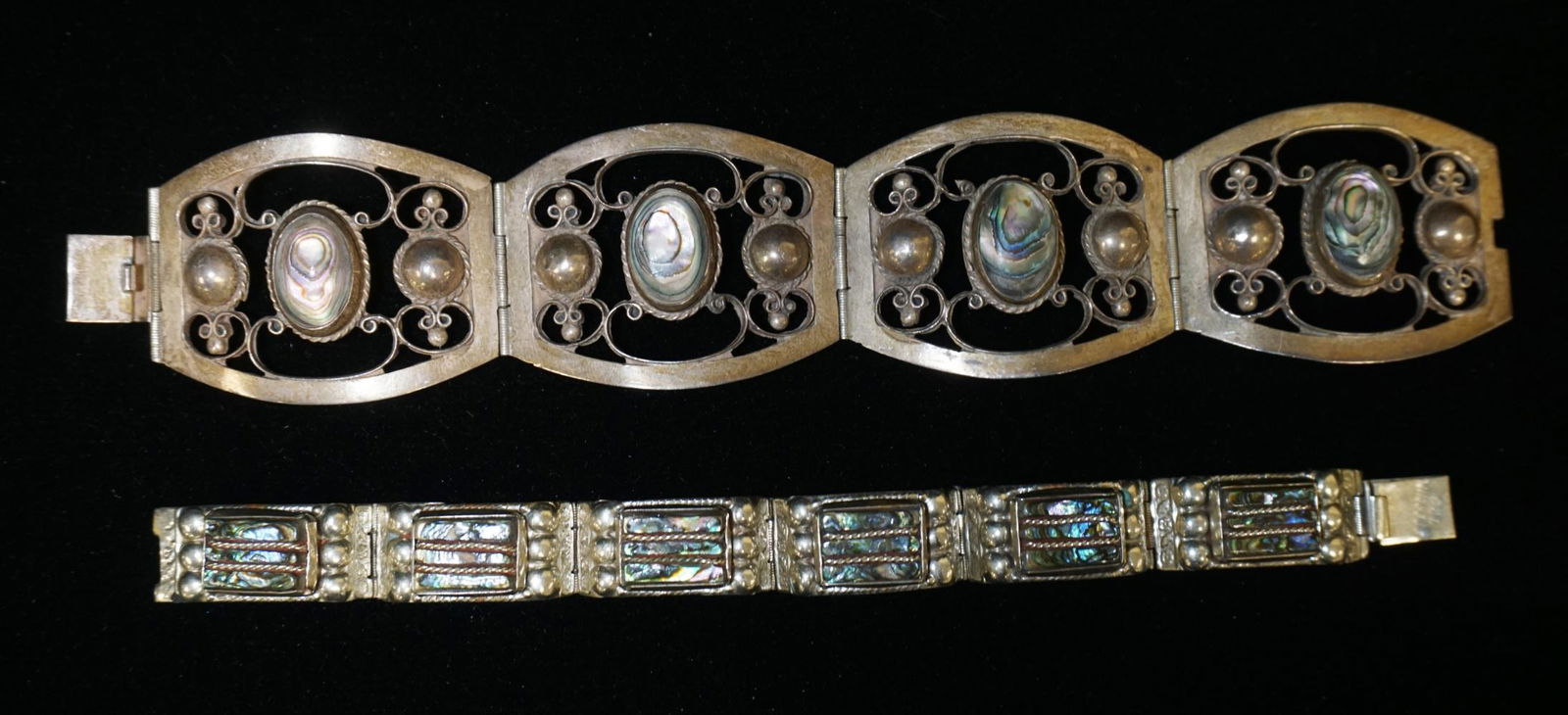 2 STERLING & ABALONE BRACELETS (1 of 5)