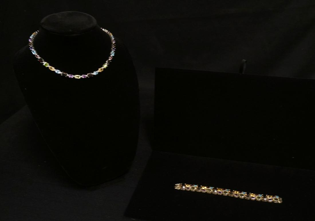 STERLING SILVER NECKLACE & BRACELET (1 of 8)