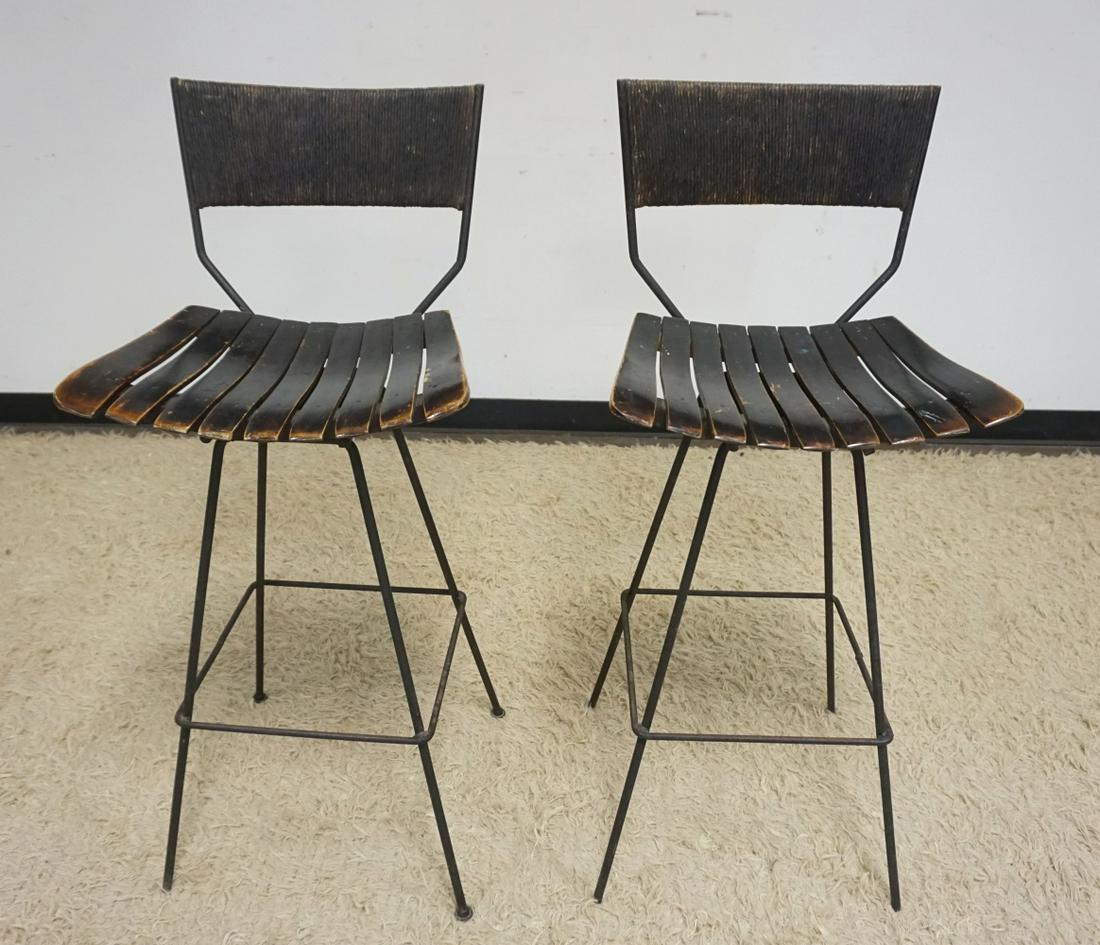 PAIR OF MCM BAR STOOLS (1 of 2)