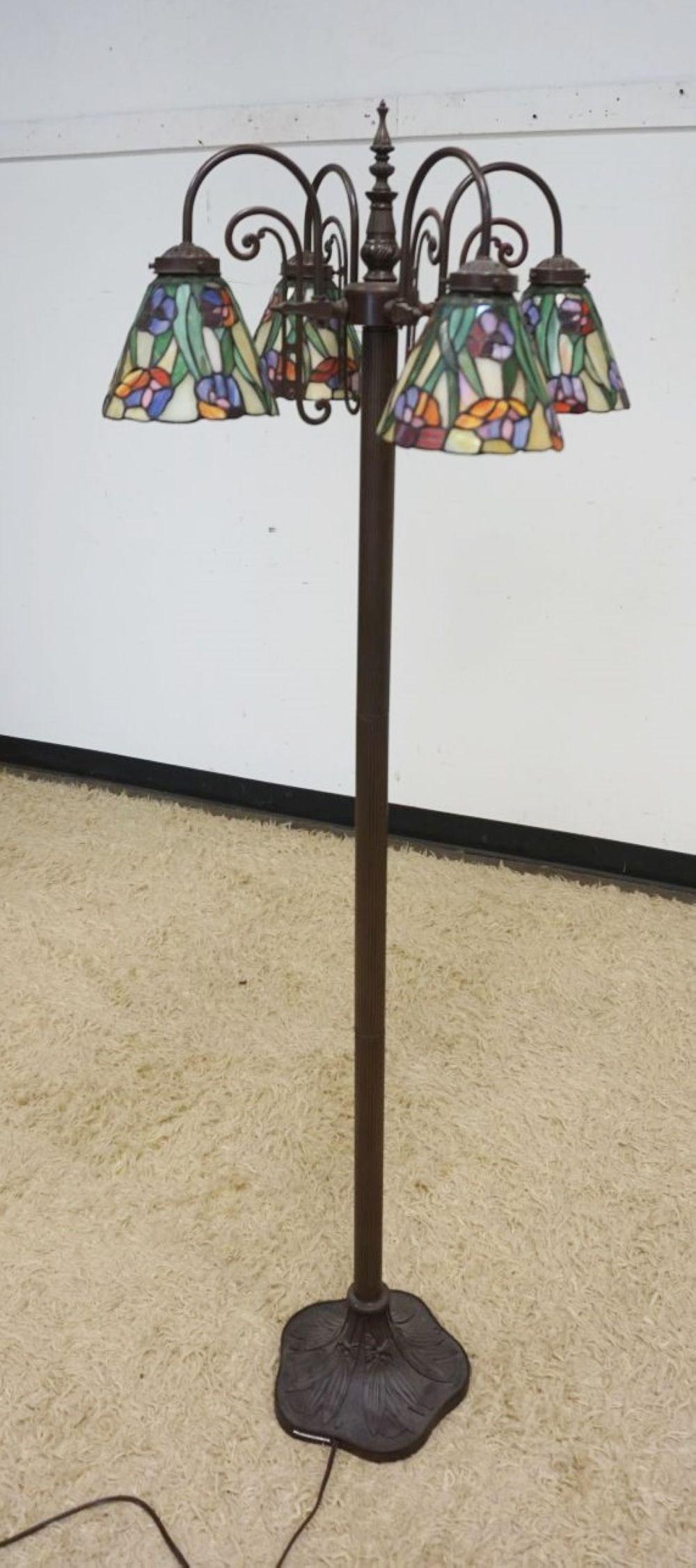 CONTEMPORARY LEADED GLASS FLOOR LAMP (1 of 2)