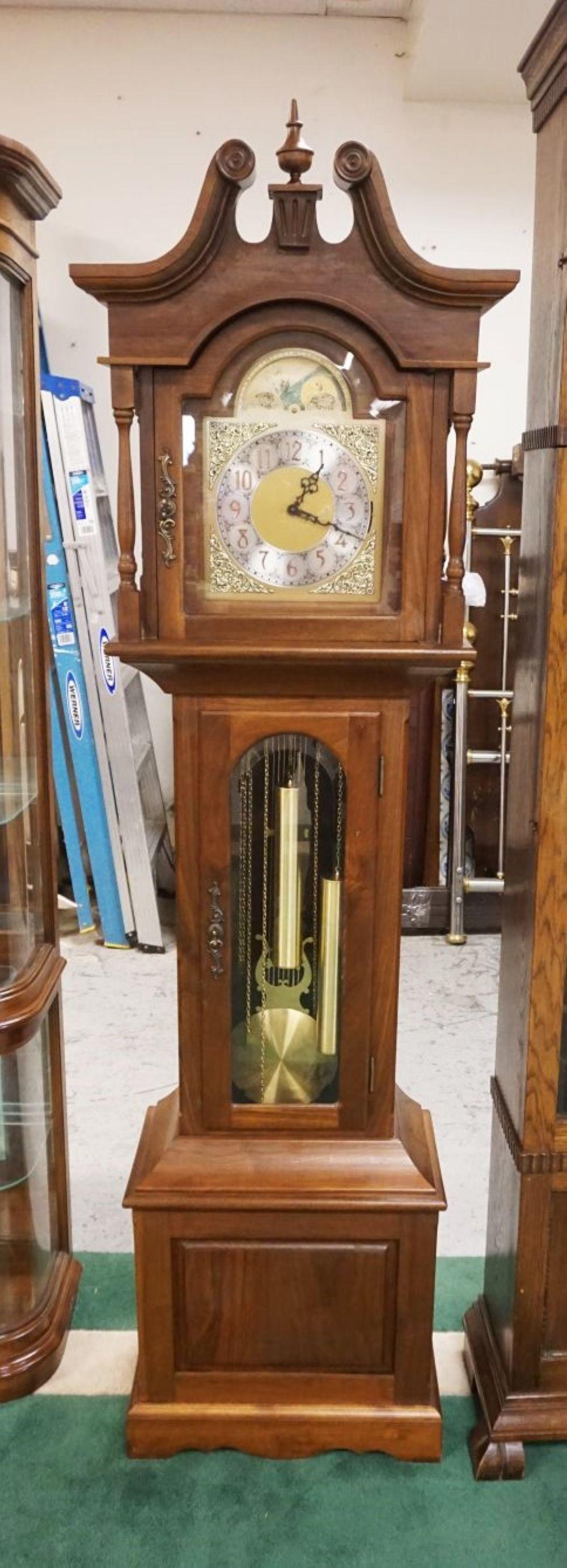 CHERRY CASE GRANDFATHERS CLOCK (1028) on Jan 13, 2023 Dennis Auction
