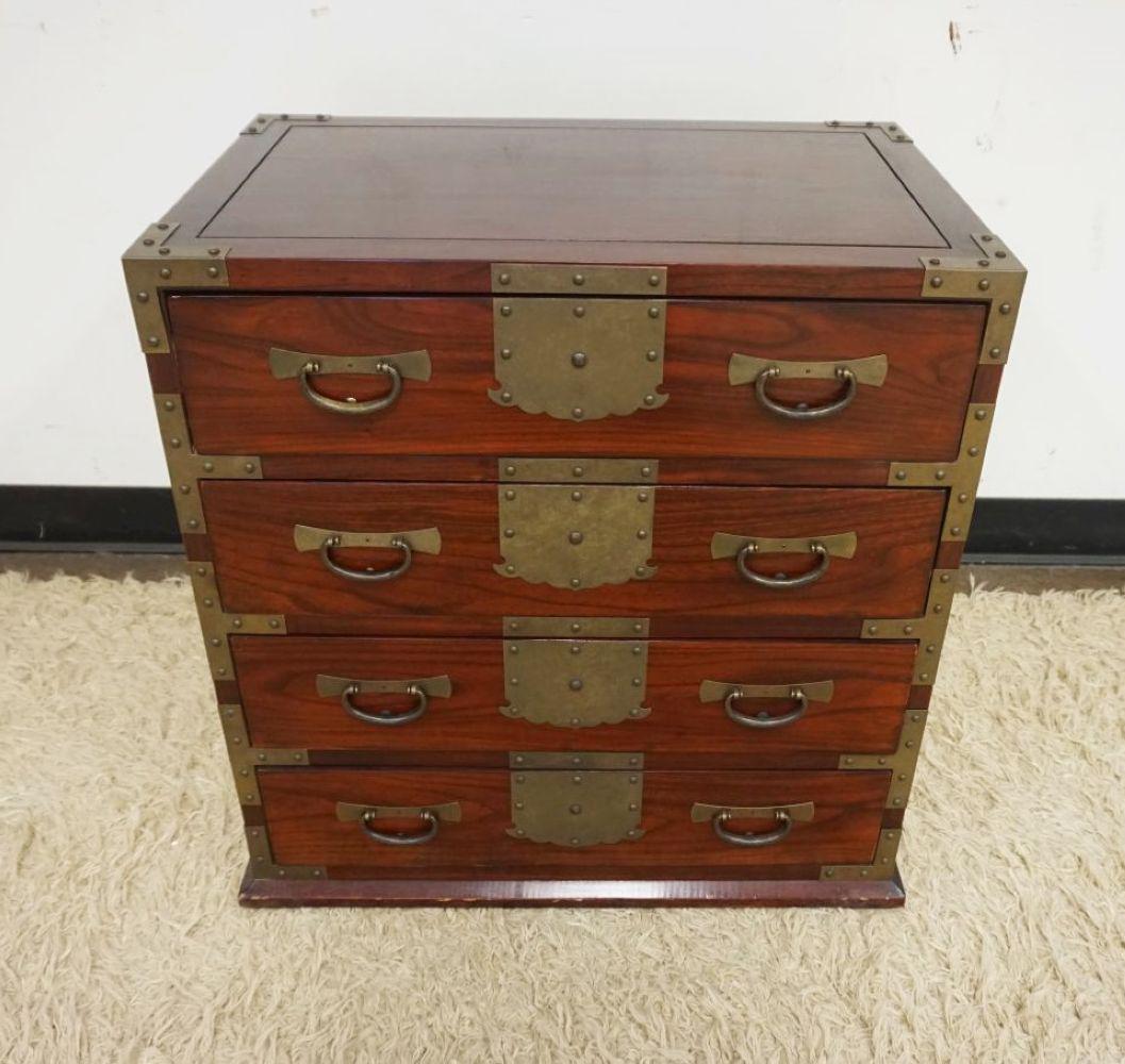 4 DRAWER ASIAN CHEST W/METAL MOUNTS (1 of 2)