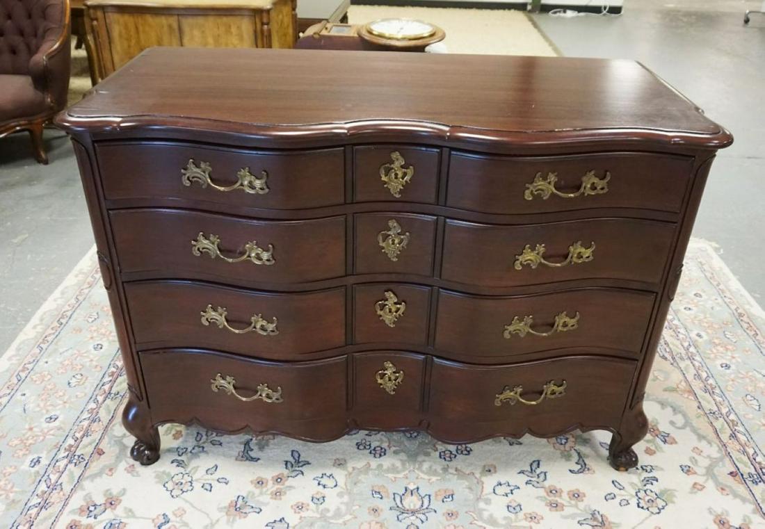 BLACK CHERRY FRENCH PROVINCIAL LOW CHEST (1 of 2)