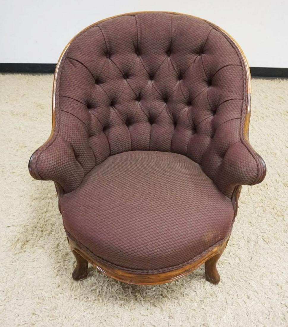 VICTORIAN UPHOLSTERED ARMCHAIR (1 of 2)