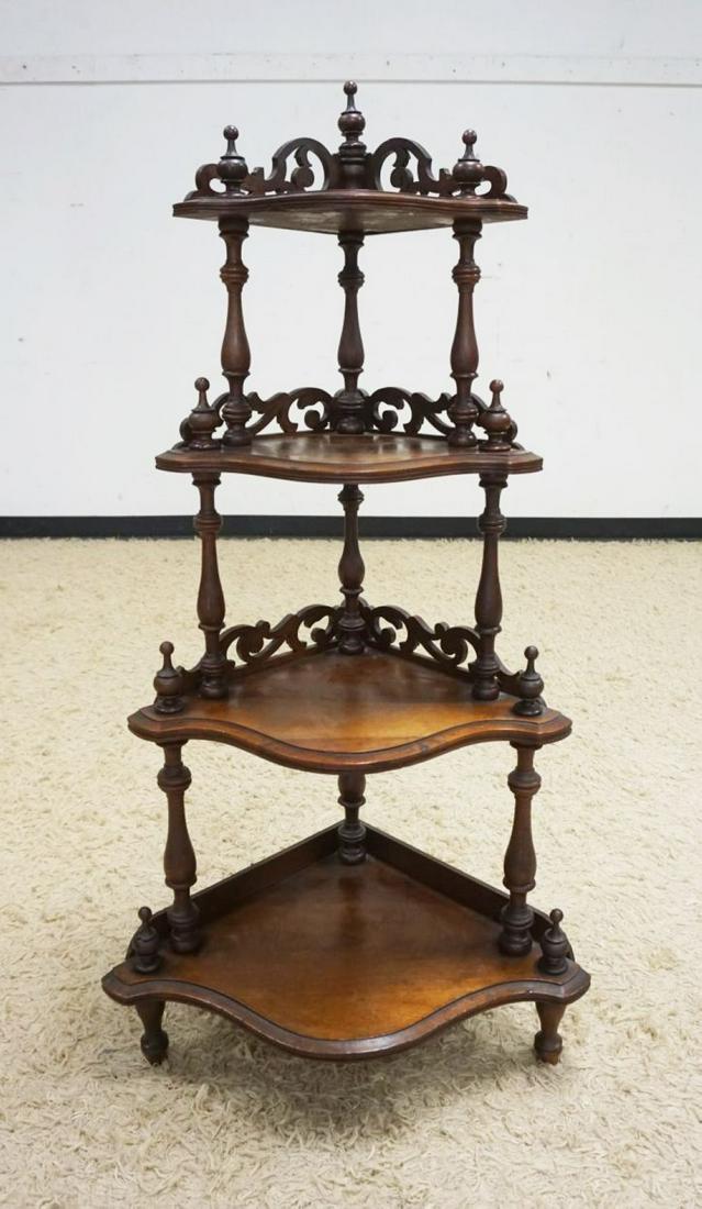 VICTORIAN WALNUT CORNER SHELF (1 of 2)