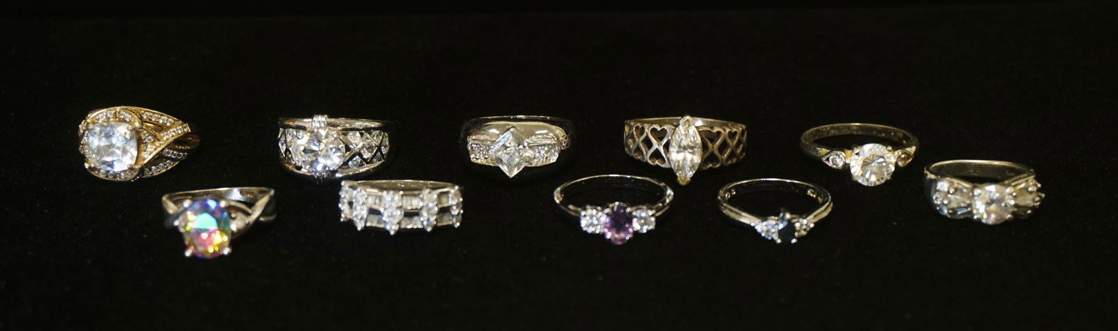 10 STERLING SILVER RINGS (1 of 5)