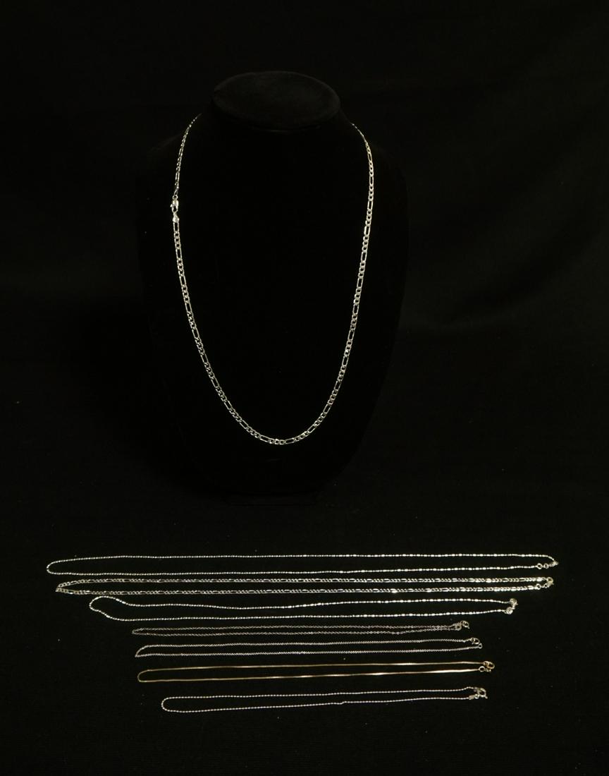 8 STERLING SILVER CHAINS (1 of 3)