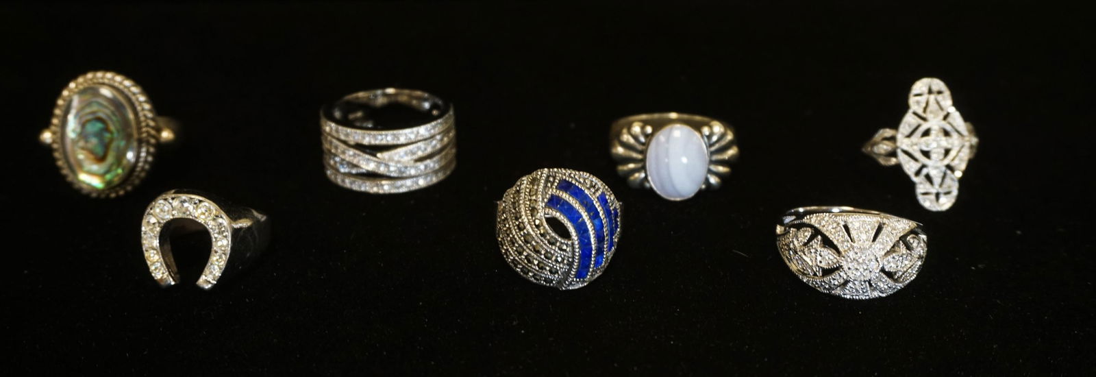 7 STERLING SILVER RINGS (1 of 5)