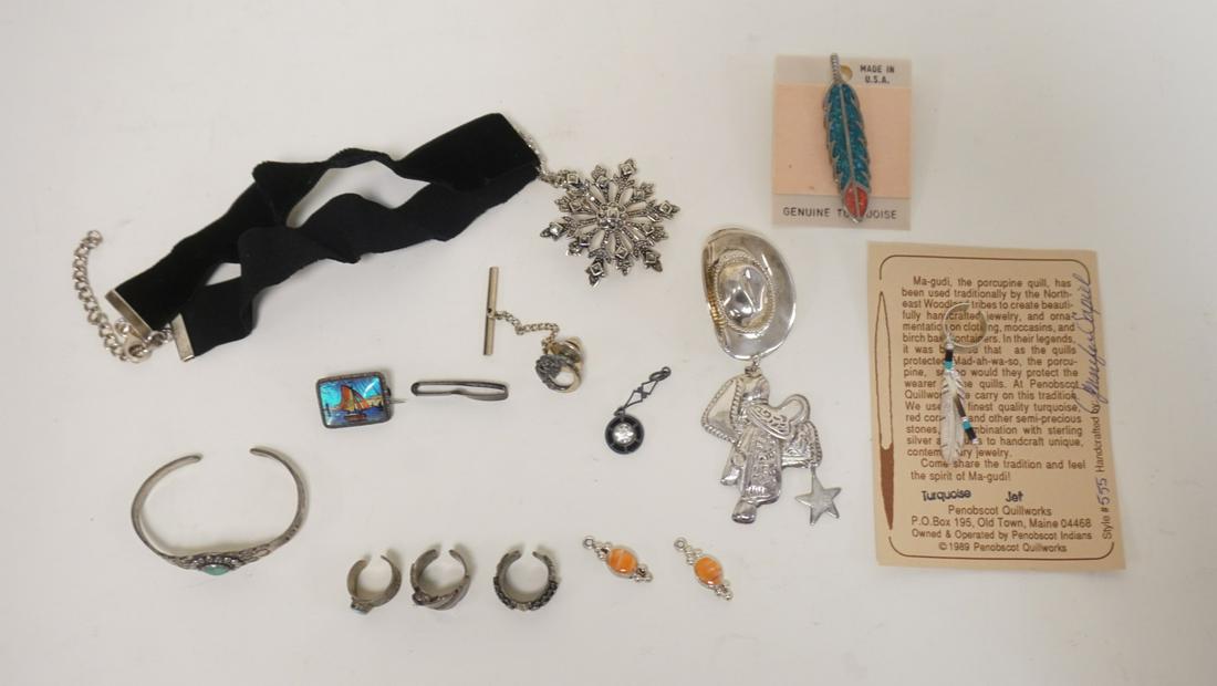 MISC. JEWELRY LOT INCLUDES STERLING (1 of 6)