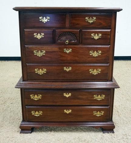 CONTEMPORARY CHERRY CHEST ON CHEST (1 of 3)