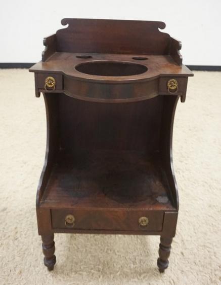 ANTIQUE MAHOGANY WATER BOWL STAND (1 of 4)