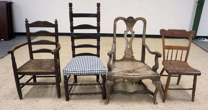 4 ASSORTED ANTIQUE CHAIRS (1 of 1)