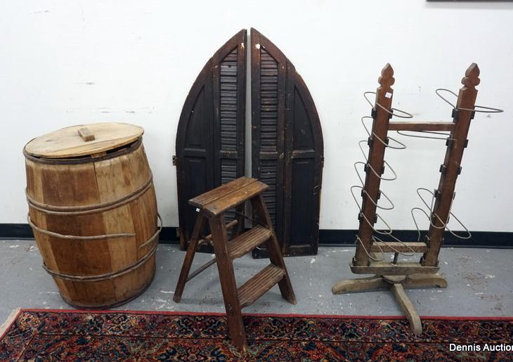 BARREL, LADDER, REVOLVING RACK AND SHUTTERS (1 of 1)