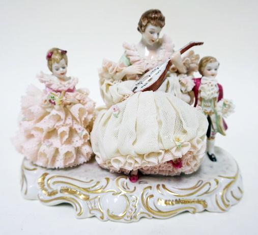 IRISH DRESDEN LACE PORCELAIN FIGURE (1 of 5)