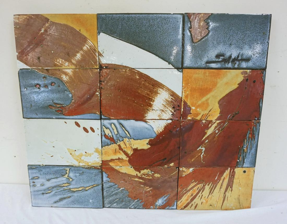 MCM TILED ARTWORK, SIGNED (1 of 3)