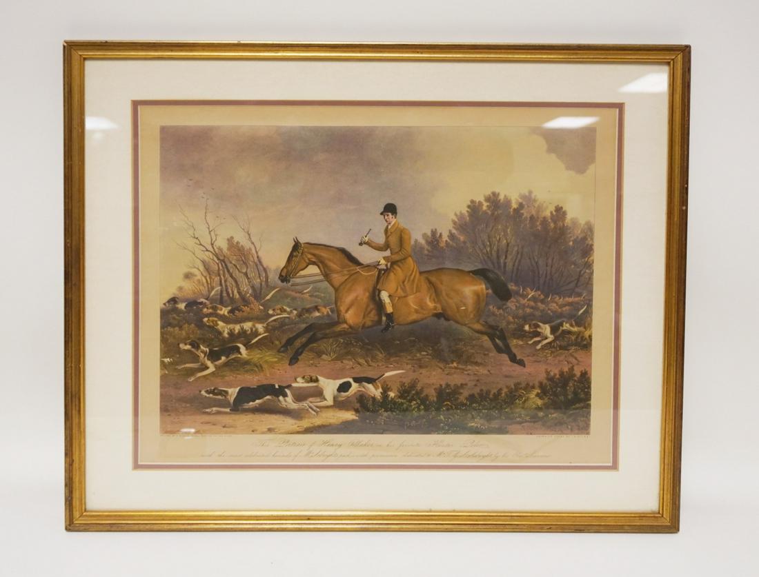 PRINT OF ENGLISH HUNT SCENE (1 of 2)